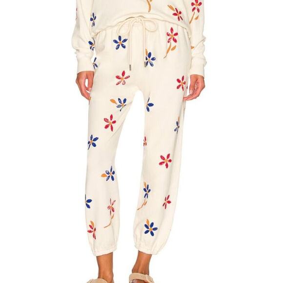 THE GREAT. Pants - New  The Great. The Stadium Stamped Sweatpants  Washed White Western Floral Sz M